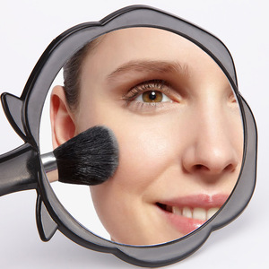 Rose Shaped Handheld Makeup <b>Mirror</b> Portable Beauty <b>Mirror</b> With Round Design <b>Small</b> Cute For Travel And Daily Use - Product Image 1