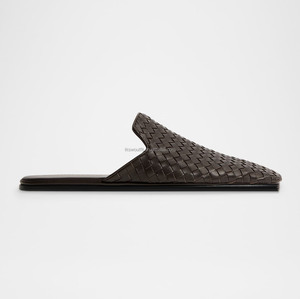 Pantofole in Vera Pelle di Agnello 100% Intrecciata Unisex, Ciabatte Aperte in Pelle Marrone per Uomo e <span class=keywords><strong>Donna</strong></span>, Scarpe <span class=keywords><strong>Derby</strong></span> in Pelle per Uomo - Product Image 2