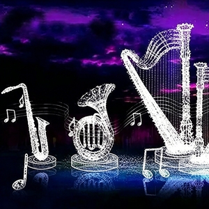 Large Musical Instrument Landscape Light for Creating Artistic Photo Spots Stage Inspired Outdoor Displays and Holiday Scenes - Product Image 6