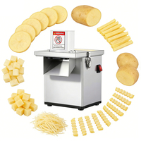 200W Commerciële groente- en fruit snijmachine met 220V motor, laag geluidsniveau, aardappelverwerking voor restaurants & cheeseburger shops