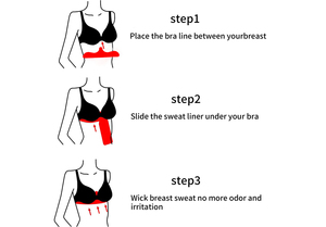 Protège-soutien-gorge jetable qui absorbe la transpiration sous les seins. Coussinets absorbants doux et confortables, adaptés aux femmes qui transpirent - Product Image 3