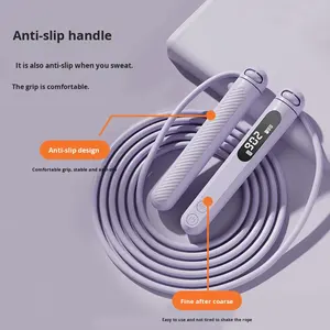 Corde à sauter ABS pour l'entraînement physique des adultes, perles durables, intelligente, réglable, lestée, application <span class=keywords><strong>vocale</strong></span> - Product Image 4