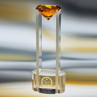 Trophée en verre cristal diamant Ruby Sky pour Président VIP