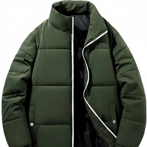 Veste matelassée coupe-vent imperméable unisexe avec coque en nylon rembourrage polyester/coton coupe ample pour l'hiver - Product Image 1