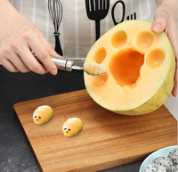 304 Roestvrij Staal Fruit Decoratie Vleesmes Watermeloen Cantaloupe Scooper Voor Snijden En Scheppen Meloen Keuken Gadget