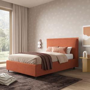 Lit king size en tissu orange - Product Image 1