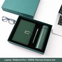 Coffret Cadeau d'Entreprise Personnalisé pour Remise de Diplôme : Carnet A5, Stylo, Thermos, Couverture en Cuir PU Gaufré – Cadeau Promotionnel Personnalisé