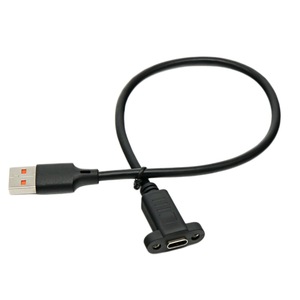 <b>Usb</b> <b>To</b> Type <b>C</b> Female Extension <b>Cable</b> 5A Fast Charging With Screw Holes For Mounting - Product Image 1