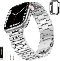 Bracelets de montre en acier épais à trois maillons, personnalisables en divers styles et couleurs, pour le sport et les affaires