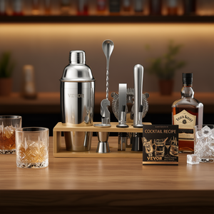 Vevor - Juego de Coctelera de Acero Inoxidable de 10 Piezas, 750 ml, Kit de Barman para Mezclar Bebidas, Bar en Casa - Product Image 2