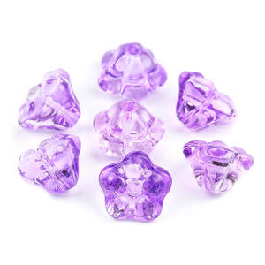 Moda cambio Gradual esmaltado niebla flor Acrílico cuentas sueltas chino Morning Glory accesorios fabricación de joyas - Product Image 3