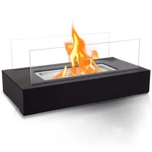 Ur-health中国工厂卖家壁炉桌面矩形火坑风化钢碗火坑壁炉低价
