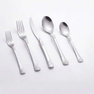 Juego de cubiertos ACME METAL INDIA Premium Rose Collection, elegante vajilla metálica con acabado de alto brillo, resistente al óxido y apto para bodas. - Product Image 1