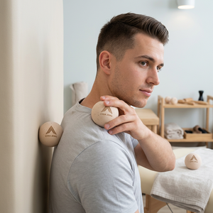 CHIA JENG Bola de Masaje de Madera, Herramienta de Terapia Portátil para Aliviar el Dolor de Cuello y Hombros, Uso en Todas las Estaciones - Product Image 1