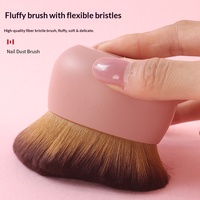 Nouvelle brosse à poussière pour ongles en forme de cœur, poils doux, brosse de nettoyage pour manucure et prétraitement