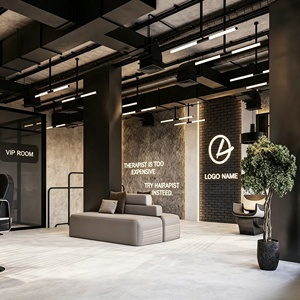 Barber Salon Interior Design Custom Full Room Salon Station Manicure Shop Display Layout Hair Salon Store Decoration Renovation - Product Image 2