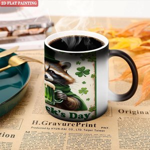Mug en céramique noir givré de 11 oz pour sublimation, tasse activée par la chaleur pour Thanksgiving, approvisionnement en gros - Product Image 5