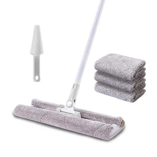 Popular Products Microfiber Flat Mop Floor Mops with 4 Washable Microfiber Pads