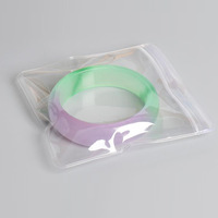 Recyclable Personnalisé Petit Plastique Transparent Pvc Sac À Fermeture Éclair Pour Bijoux Cosmétiques Anneau Emballage Pochette Ziplock