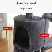 Arbre à chat de luxe multi-niveaux avec plateformes de saut, structure d'escalade intérieure pour animaux de compagnie, tour pour chat, maison pour chat, poteaux à gratter en sisal naturel
