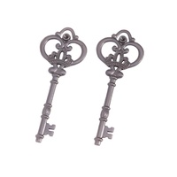 Porte-clés personnalisés en forme de clé squelette 3D grand format, finition bronze antique, Llavero, porte-clés personnalisés, clés anciennes sur mesure
