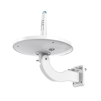 Antenne TV numérique extérieure à LED omnidirectionnelle à 360 degrés, plage de fréquences 87,5-230/470-862 MHz, gain de 30 dB, montage sur poteau/mur