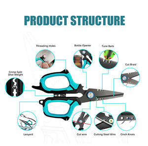 Ciseaux de pêche multifonctionnels en PP durable de 3,5 pouces/6 pouces pour la pêche en eau salée, en eau douce, en lac, en rivière, pour couper la ligne tressée - Product Image 6