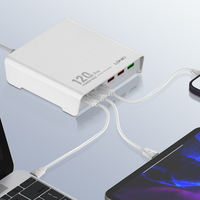 LDNIO Q605 Chargeur rapide de bureau haute puissance Support 120W QC4.0 +/PD3.0/SCP/PPS/VOOC/27W Turbo Charge rapide