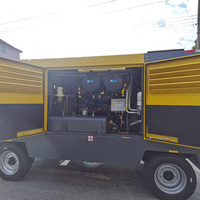 Compresor de Aire de Tornillo con Motor Diésel Atlas Copco V1200 de 25 bar y 1200 Cfm de Alta Presión para Trabajos de Construcción e Industria Minera