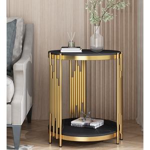 Table basse de style nordique, mini table basse, luxe léger, meuble d'appoint pour salon, balcon, chambre à coucher, table à bascule créative en plaque de roche - Product Image 4