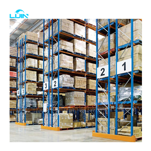 Système d'étagère de stockage sélectif d'entrepôt industriel robuste support de palette mobile à quatre couches revêtement de poudre support en acier réglable