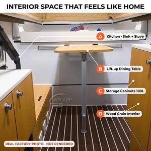 WECARE Camper de luxe pour pick-up avec chambre, cuisine, évier, climatiseur, <span class=keywords><strong>auvent</strong></span>, <span class=keywords><strong>caravane</strong></span> amovible pour Toyota Tacoma - Product Image 4