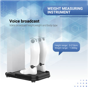 Báscula electrónica de altura y peso de acero de 300kg con pantalla LCD de medición de IMC compatible con OEM y ODM - Product Image 2