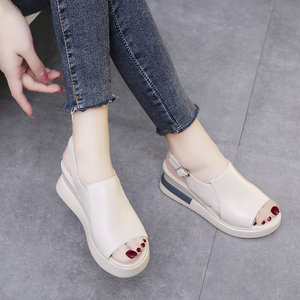 2024 Summer Wedge Platform Sandals Fashion Retro <strong>Romen</strong> Beach Shoes Ladies Casual Peep Toe Soft Comfortable Sandalias De Mujer - Product Image 4