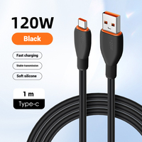 Câble USB 2.0 vers USB-C 1m, blindage tressé, matériau silicone, charge rapide 6A, gaine TPE, pour usage mondial
