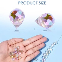 Perles d'espacement en verre facetté en cristal de fraise AB Mix pour la fabrication de bijoux, la broderie et les accessoires de bricolage