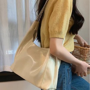 Bolso Tote de PU Estilo Bohemio para Mujer, con Cadena, Correa Única, Gran Capacidad, con Cierre, para la Universidad, la Vida Diaria, el Trabajo, Todas las Temporadas - Product Image 4