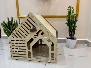 Maison de lapin moderne en bois coloré ODM OEM villa de lapin d'intérieur personnalisable pour cochons d'inde jouets interactifs et de mouvement pour animaux de compagnie - Product Image 2