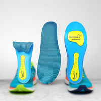 Semelles de sport confortables de haute qualité en PU souple, absorption des chocs, soutien de la voûte plantaire, évacuation de l'humidité, personnalisables, vente en gros