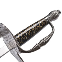 104cm Legendarisches Filmreplika-Schwert mit 440SS-Klinge, ungeschärft, hochglanzpoliert, Halb-Tang-Design, Spielzeugschwert, Renaissance Europäische Ritterwaffe