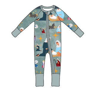 Ropa de bambú con estampado occidental para bebés 95% bambú 5% Spandex pijamas para bebés durmientes conjuntos para niños pequeños peleles con cremallera de bambú Zippy - Product Image 6