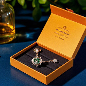 กล่องของขวัญกระดาษแข็งรีไซเคิลพร้อมฝาปิดแม่เหล็กเคลือบด้านยูวีโลโก้ตามสั่งสำหรับอาหารน้ำหอมเทียน - Product Image 4