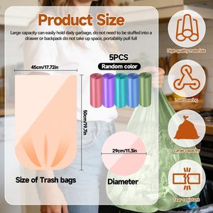 ถุงขยะพลาสติก HDPE แบบเสื้อยืดสั่งทำพิเศษ พร้อมพิมพ์โลโก้ สำหรับซูเปอร์มาร์เก็ต ร้านขายของชำ และใช้ในครัวเรือน รับผลิตแบบ OEM - Product Image 4