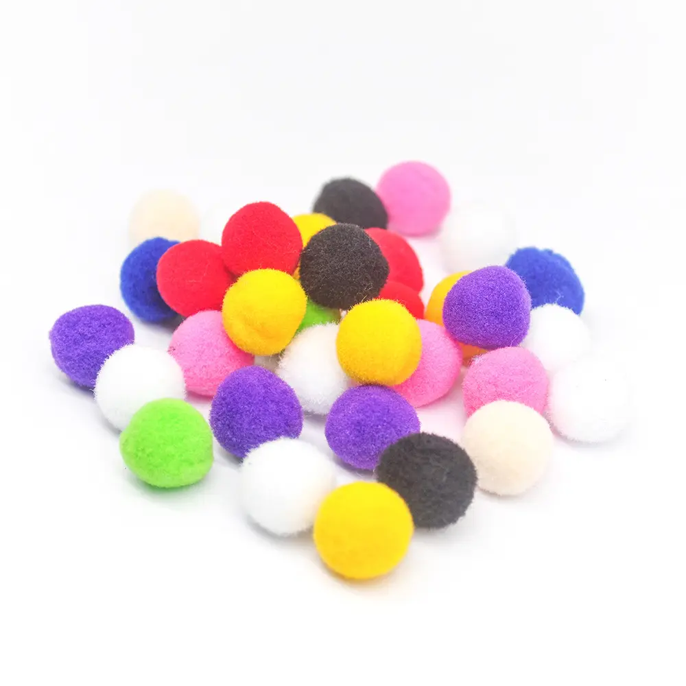 Các loại pompoms nhiều màu nghệ thuật và hàng thủ công mờ POM poms bóng cho DIY Sáng Tạo Hàng thủ công trang trí