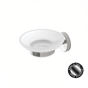 Jabonera City de acero satinado 10.5x12.3xh4, accesorio de baño para montar en la pared - Product Image 3