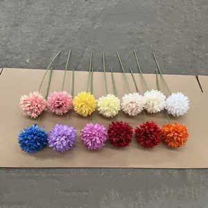 Décoration <span class=keywords><strong>de</strong></span> mariage, fleurs artificielles, 45 cm, tige unique, chrysanthème en soie pompon - Product Image 5