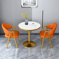 Ensemble de Négociation Table Basse Chaises de Luxe Léger pour Maison, Appartement, Hôtel, Zone de Réception, Balcon, Utilisation de Loisirs, Tables à Manger