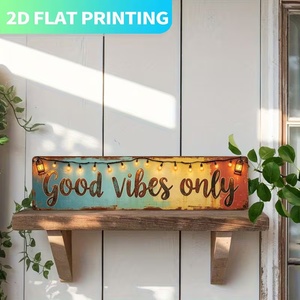Targa in metallo <span class=keywords><strong>vintage</strong></span> con scritta 'Good <span class=keywords><strong>Vibes</strong></span> Only', decorazione da parete con citazione ispiratrice per casa, bar, agriturismo - Product Image 4