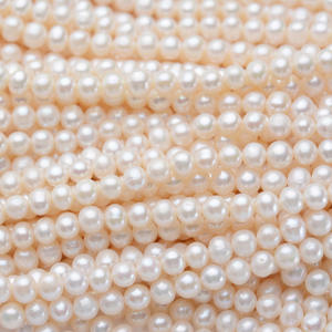 Perlas Sueltas Semiterminadas de 6-7 mm Casi Redondas al por Mayor, Perlas Semiterminadas de 6-7 mm Casi Redondas con Ligeras Imperfecciones para Collar - Product Image 3