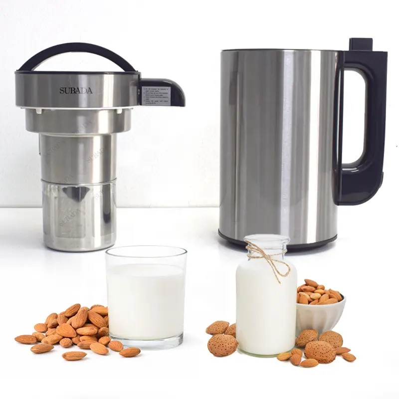 Máquina automática de leche de avena y almendras, gran capacidad, 1,5 l, nuevo diseño, licuadora de frutas y verduras, máquina de jugo con filtro en el interior